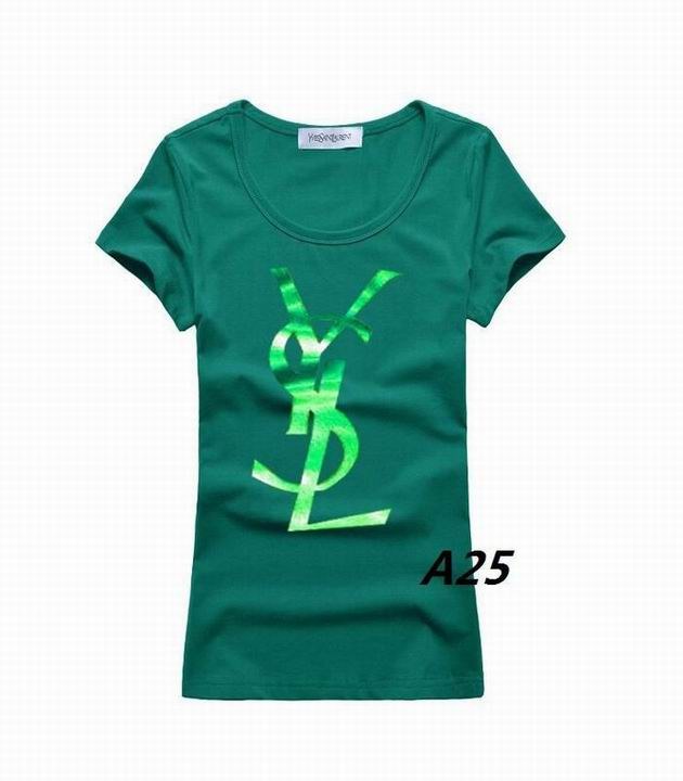 YSL short round collar T woman S-XL-187